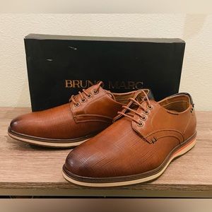 Bruno Marc 6.5 brown ombré leather dress shoe
